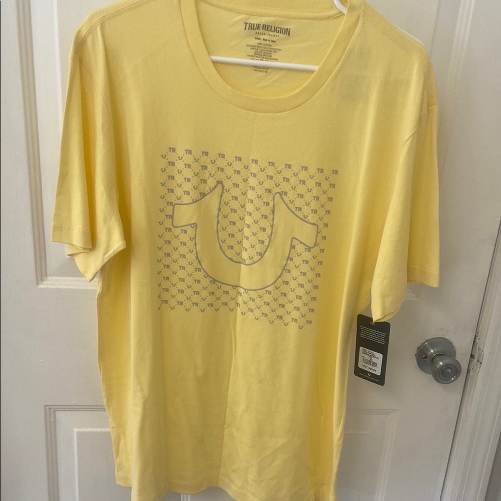 True Religion Graphic Yellow Tee